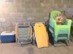 Yard Chairs, Beach Chairs & Cooler for Guests